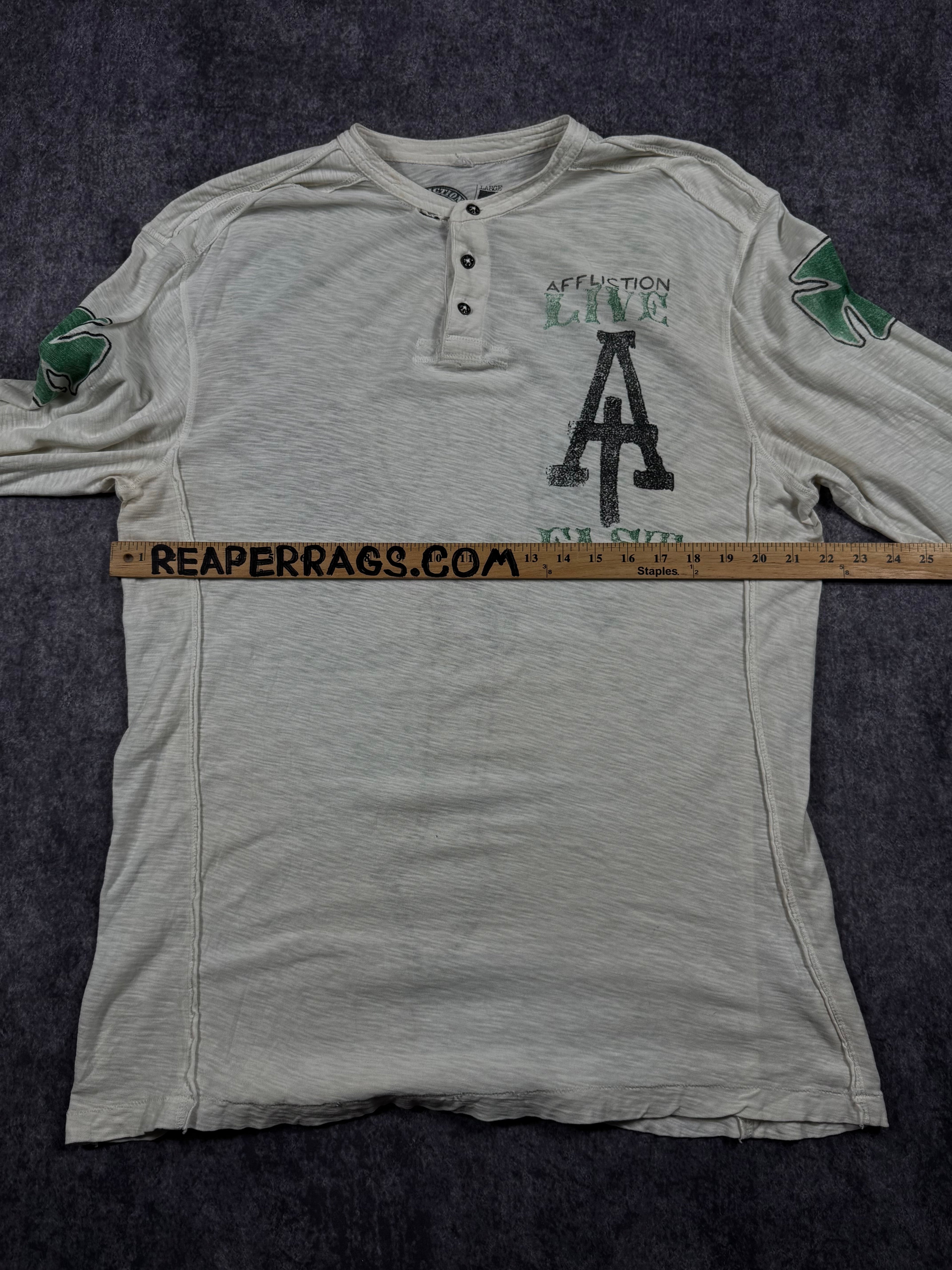 (rare) 2000s affliction long sleeve shirt (L)