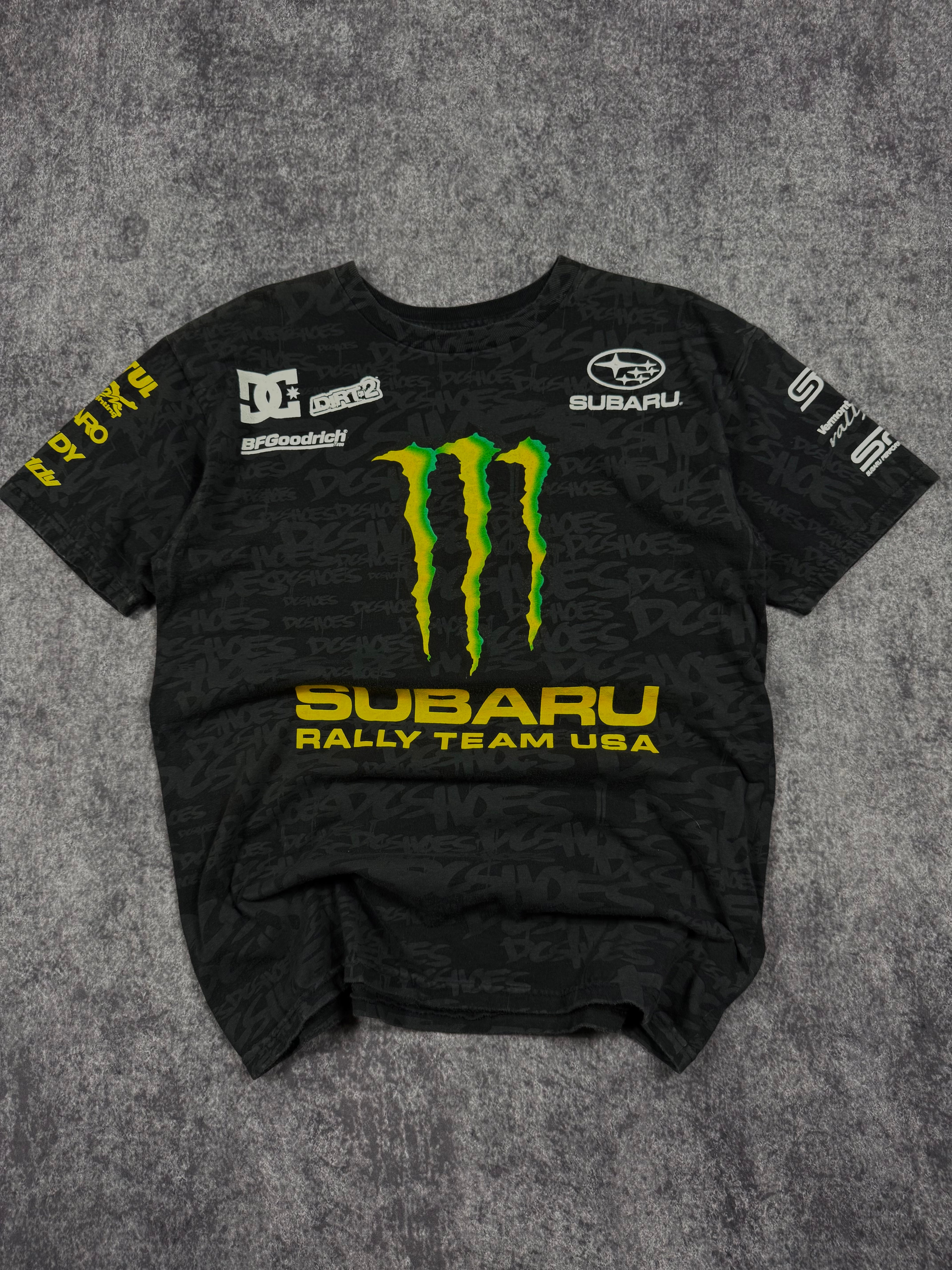(rare) 2000s monster energy x dc shoes x ken block x subaru shirt (M)