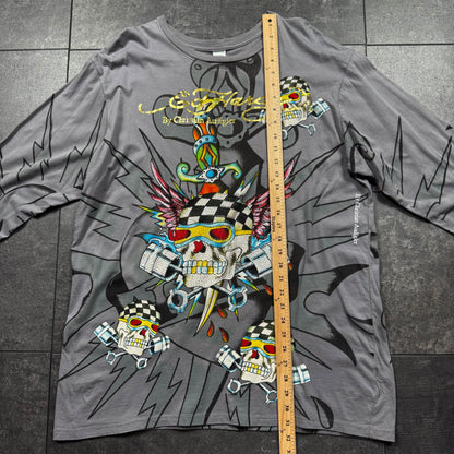 Y2K Mallgoth Ed Hardy Long Sleeve Tshirt (L)