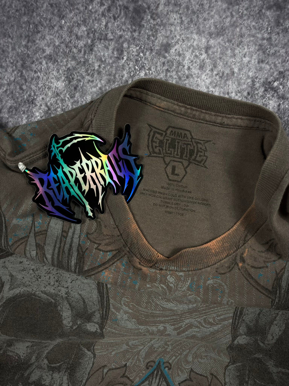(RARE) 2000s MMA ELITE SHIRT (L)