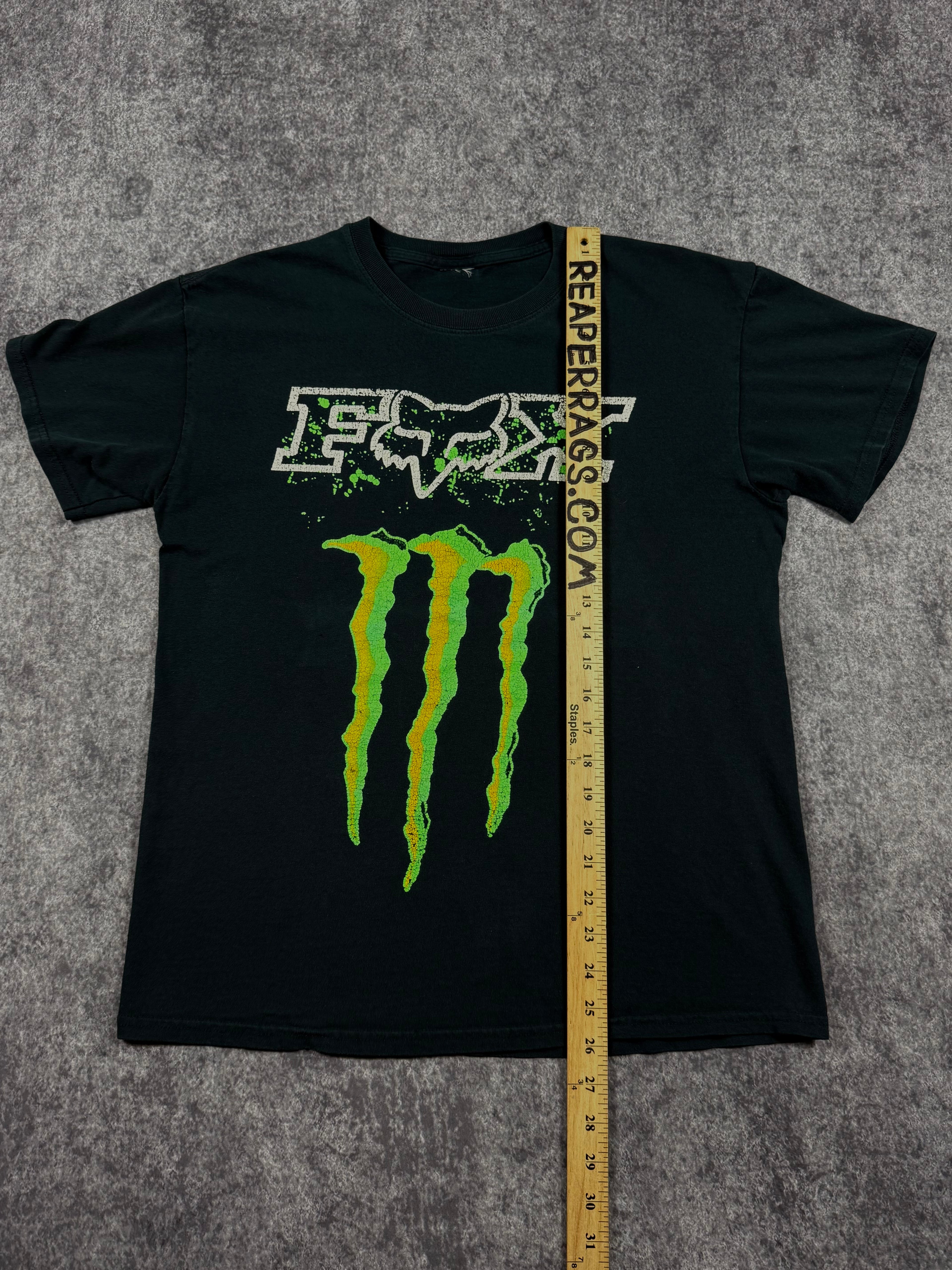 (rare) 2000s monster energy x fox racing shirt (M)