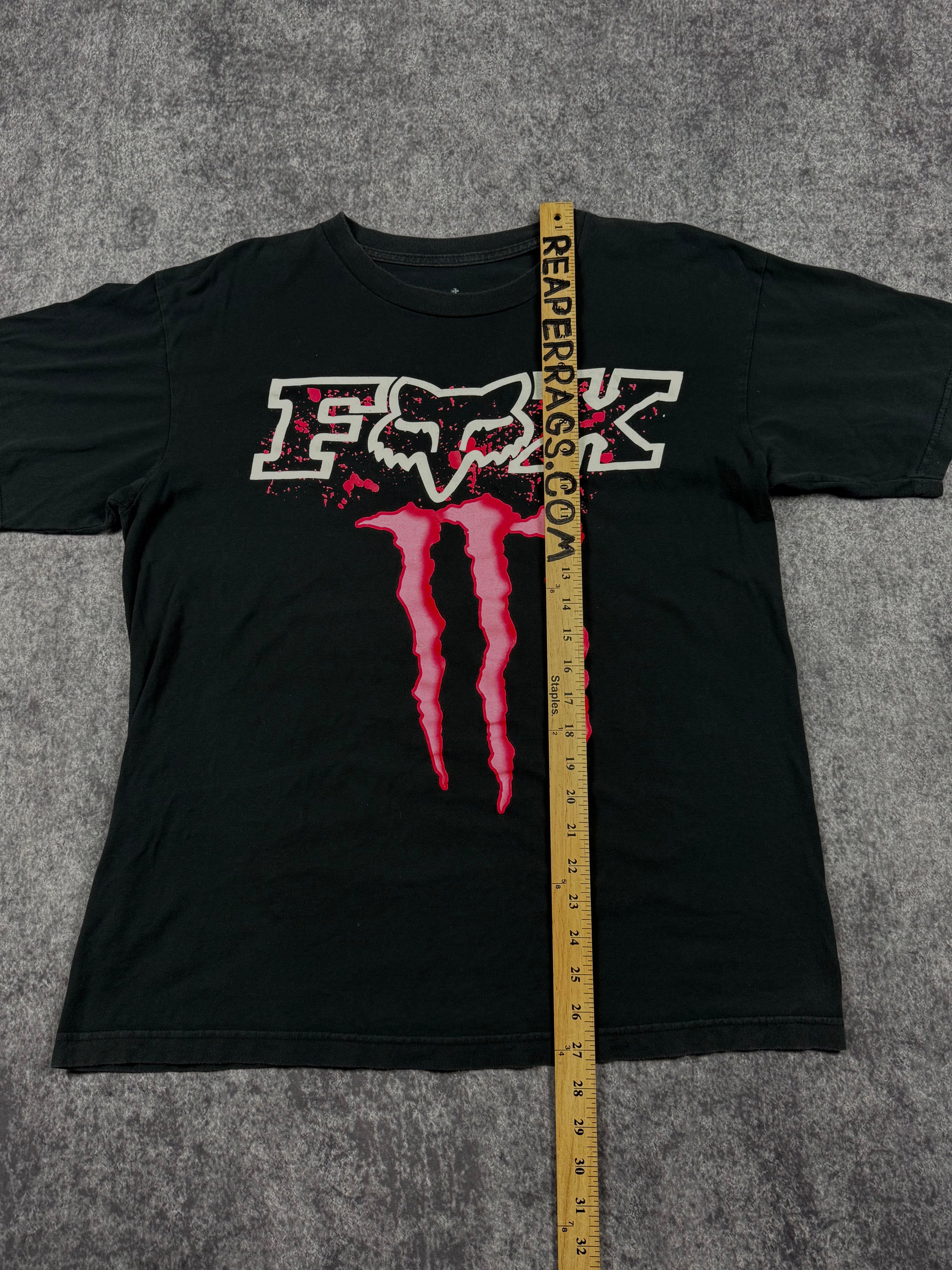 (rare) 2000s monster energy x fox racing shirt (L)