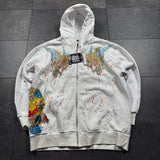 Deadstock 2000s Rhinestone Skull Hoodie (XL)