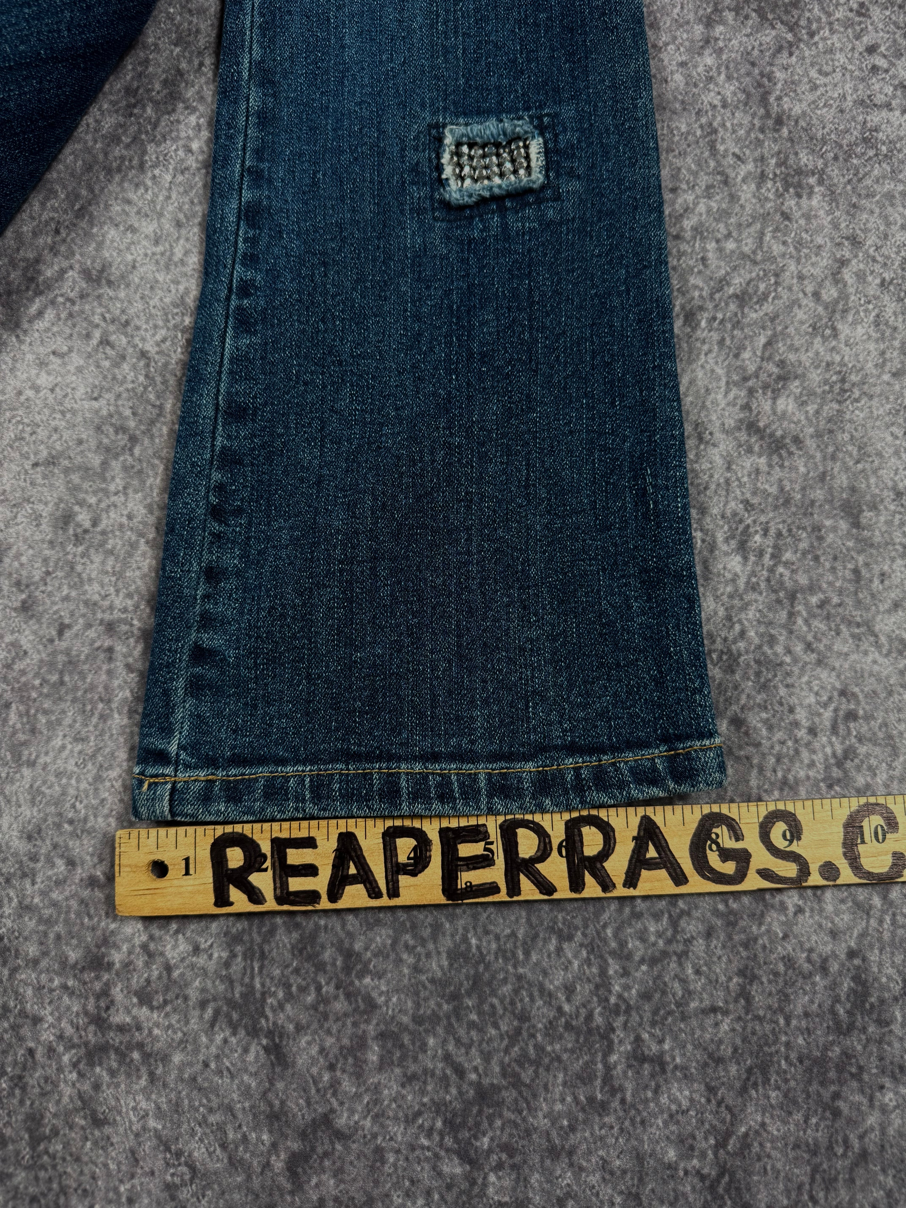 (rare) deadstock 2000s apple bottoms rhinestone jeans (28x27)