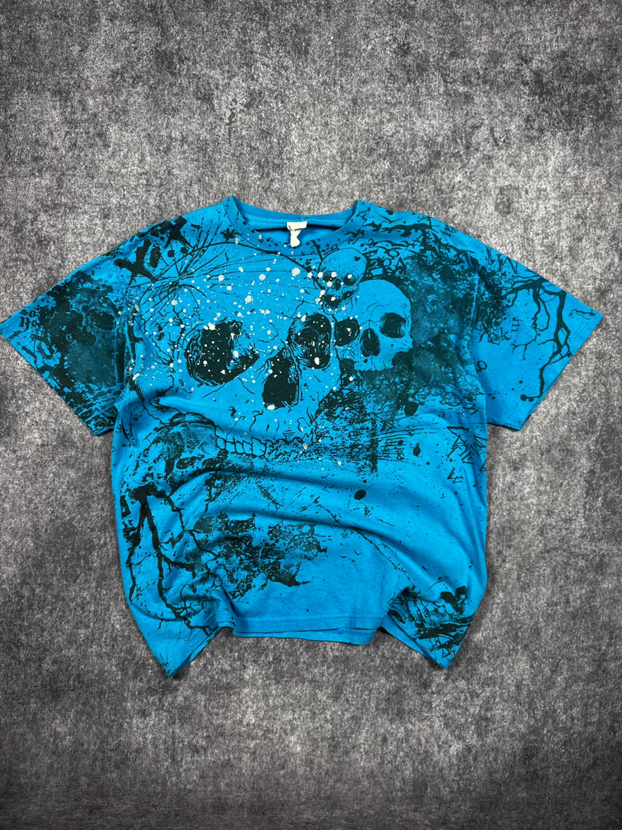 (RARE) 2000S SKULL SHIRT (L)