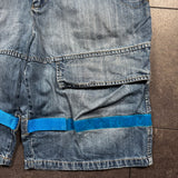 2000s MARITHE FRANCOIS GIRBAUD SHUTTLE STRAP JORTS (38)