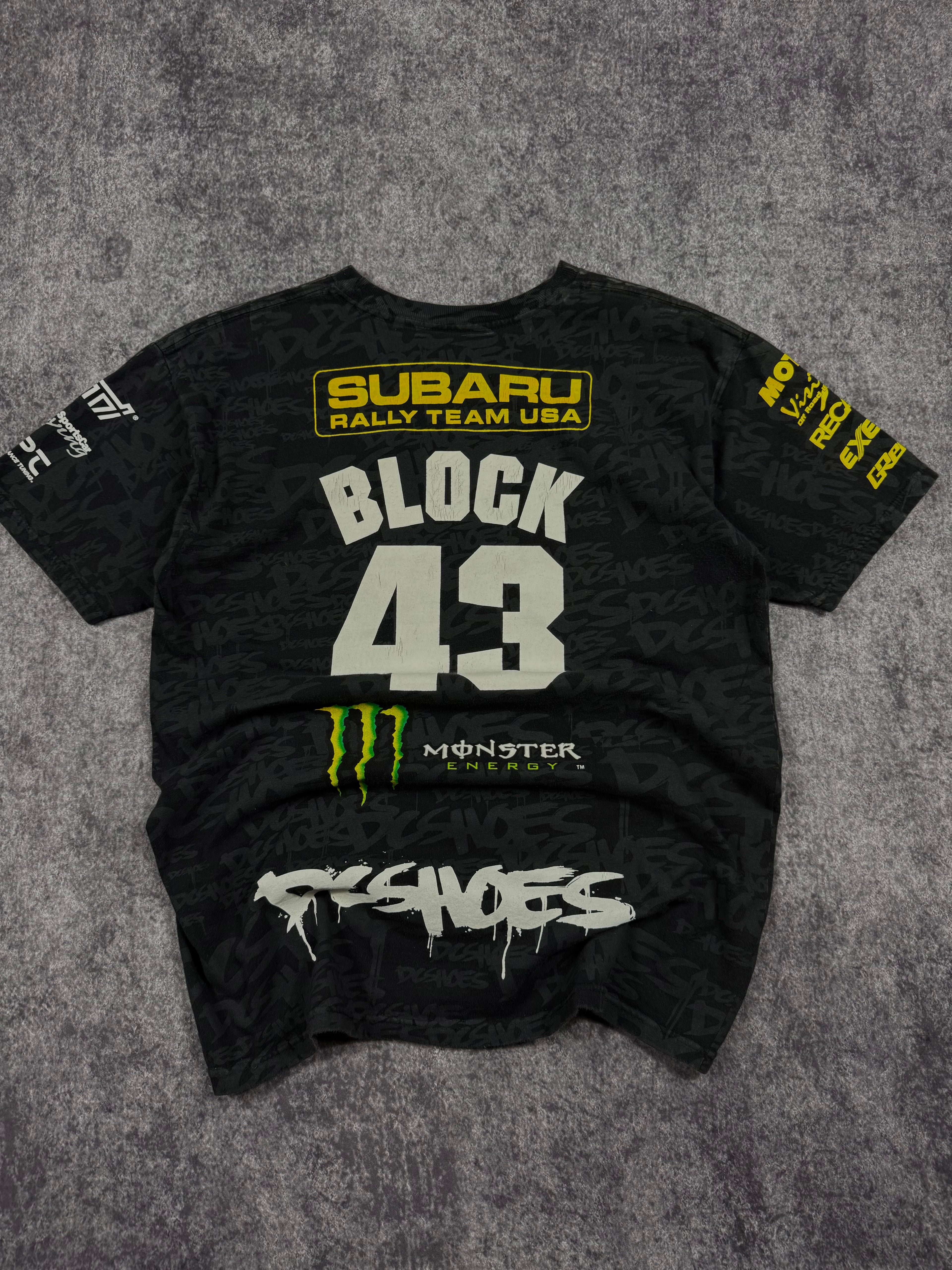 (rare) 2000s monster energy x dc shoes x ken block x subaru shirt (M)