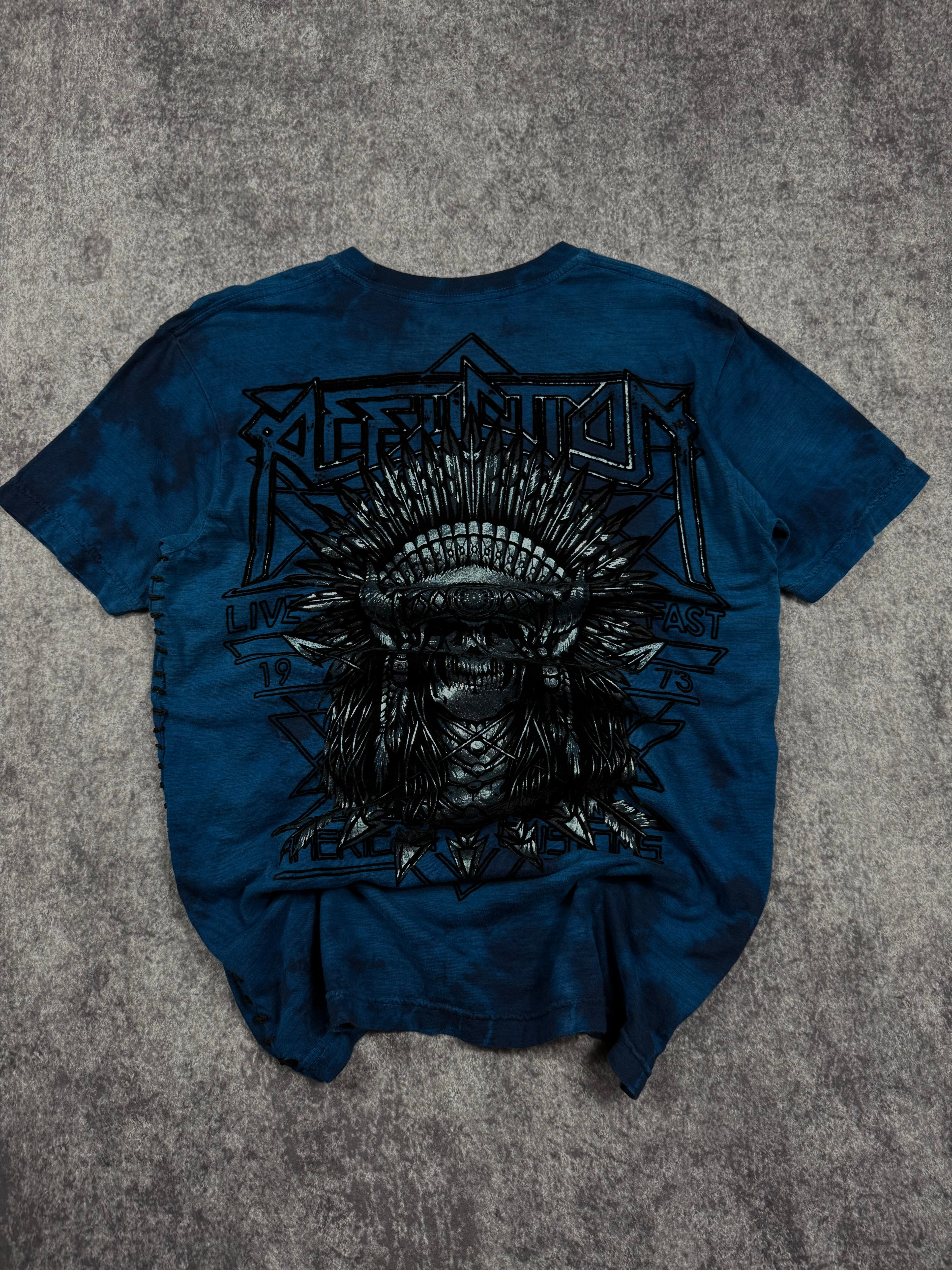 (rare) 2000s affliction chrome shirt (S)