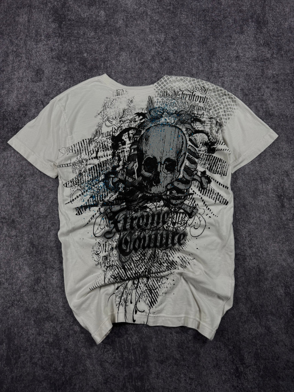 (rare) 2000s xtreme couture chrome shirt (M)