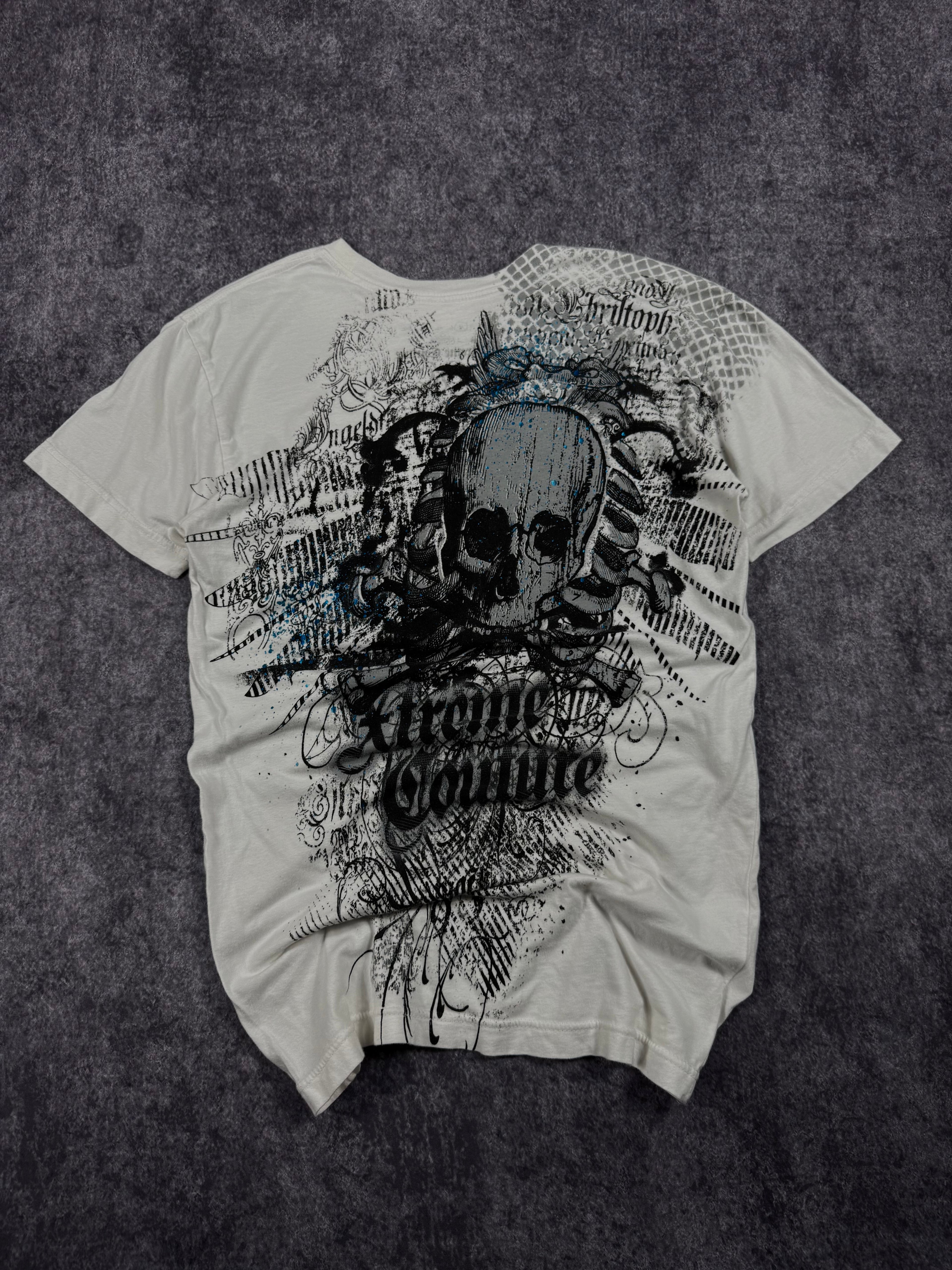 (rare) 2000s xtreme couture chrome shirt (M)