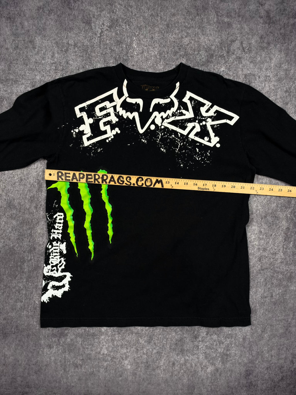 (GRAIL) 2000s FOX RACING x MONSTER ENERGY LONG SLEEVE SHIRT (L)