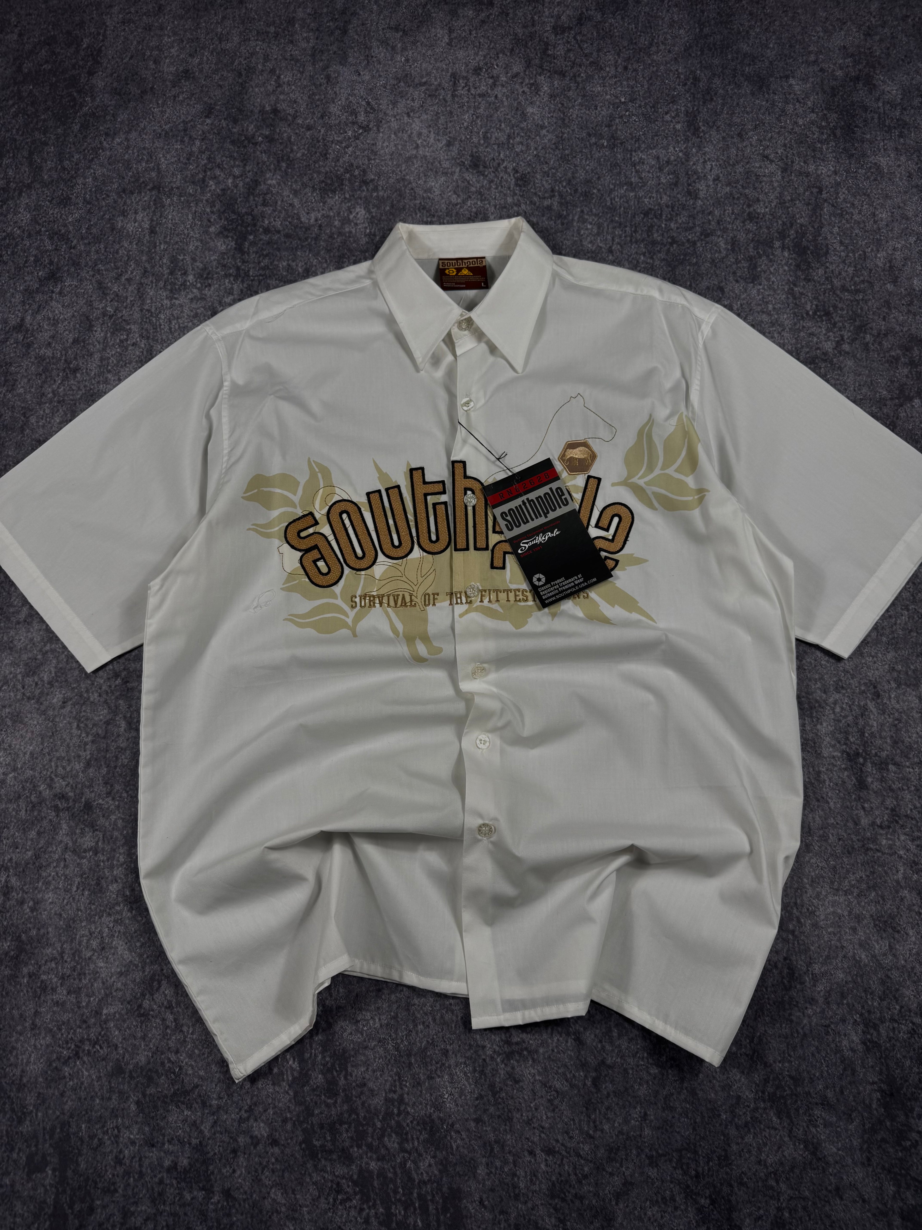 (rare) deadstock 2000s southpole button up shirt (L)