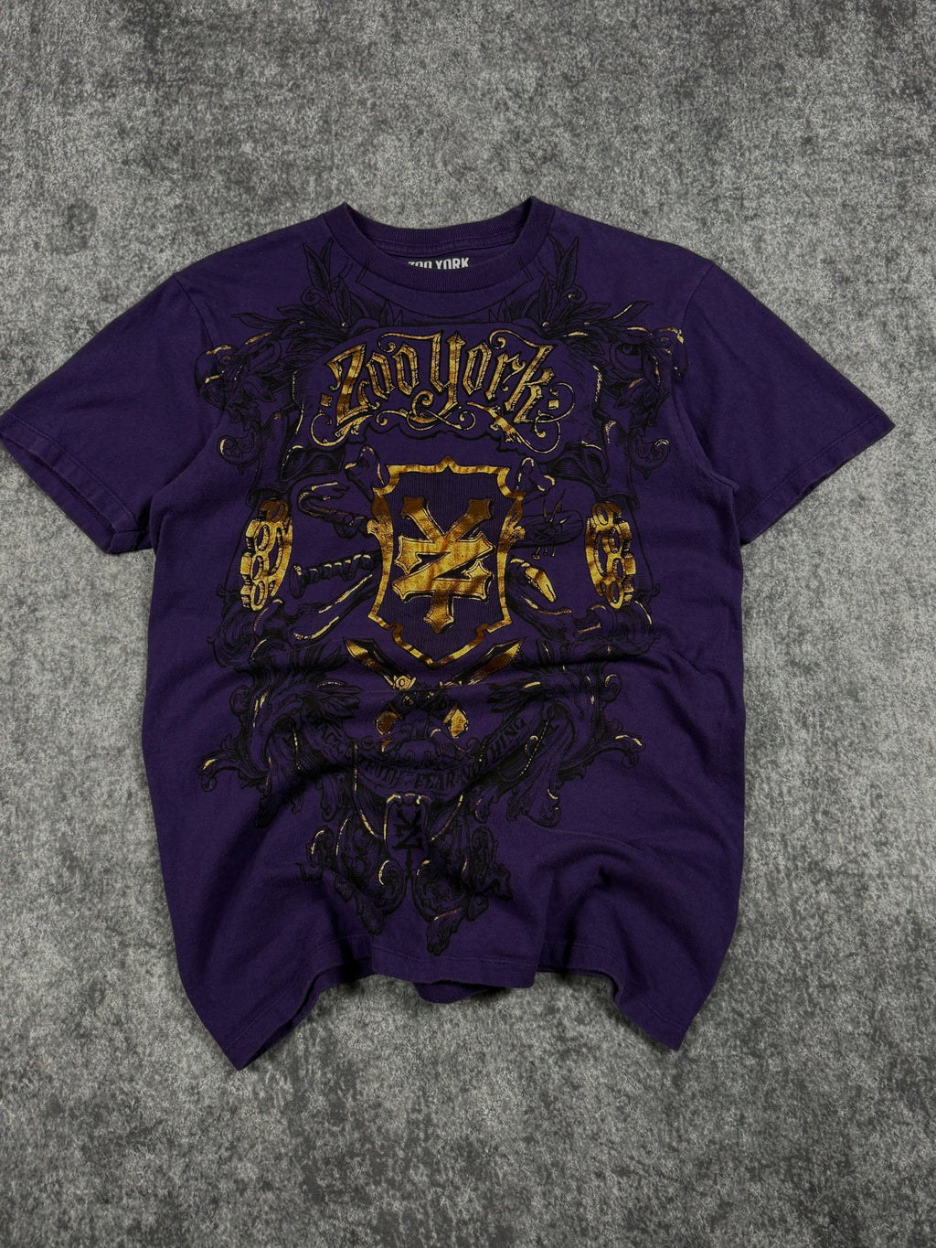 (rare) 2000s zoo york chrome shirt (XS)