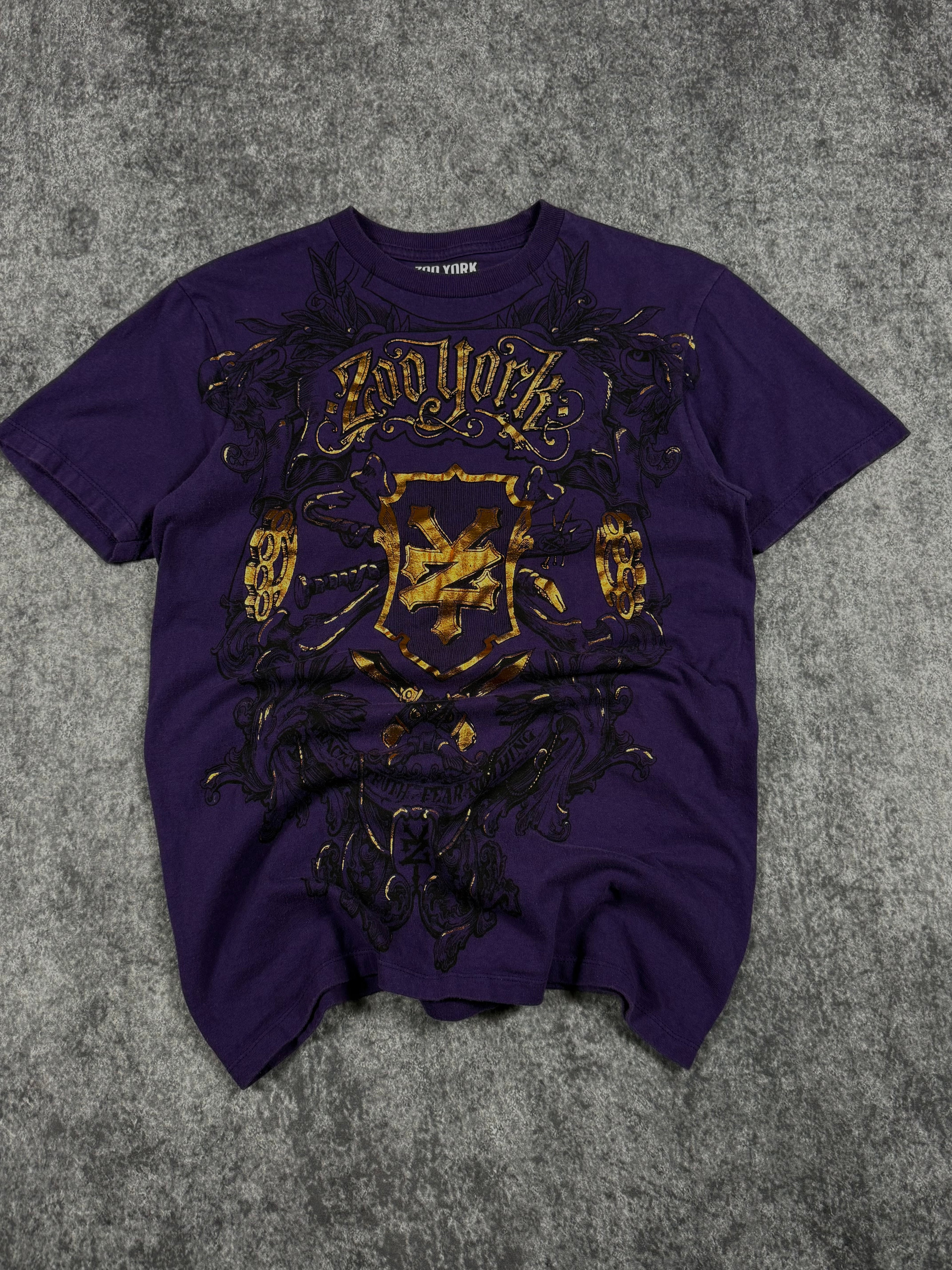 (rare) 2000s zoo york chrome shirt (XS)