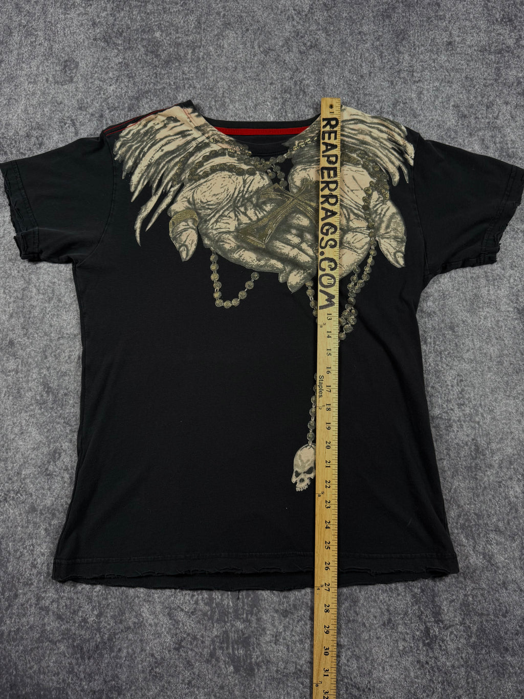 (rare) 2000s affliction x ozzy osbourne chrome shirt (M)