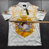 (rare) Deadstock 2000s Christian Audigier Rhinestone Polo (L)