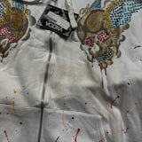 Deadstock 2000s Rhinestone Skull Hoodie (XXXL)
