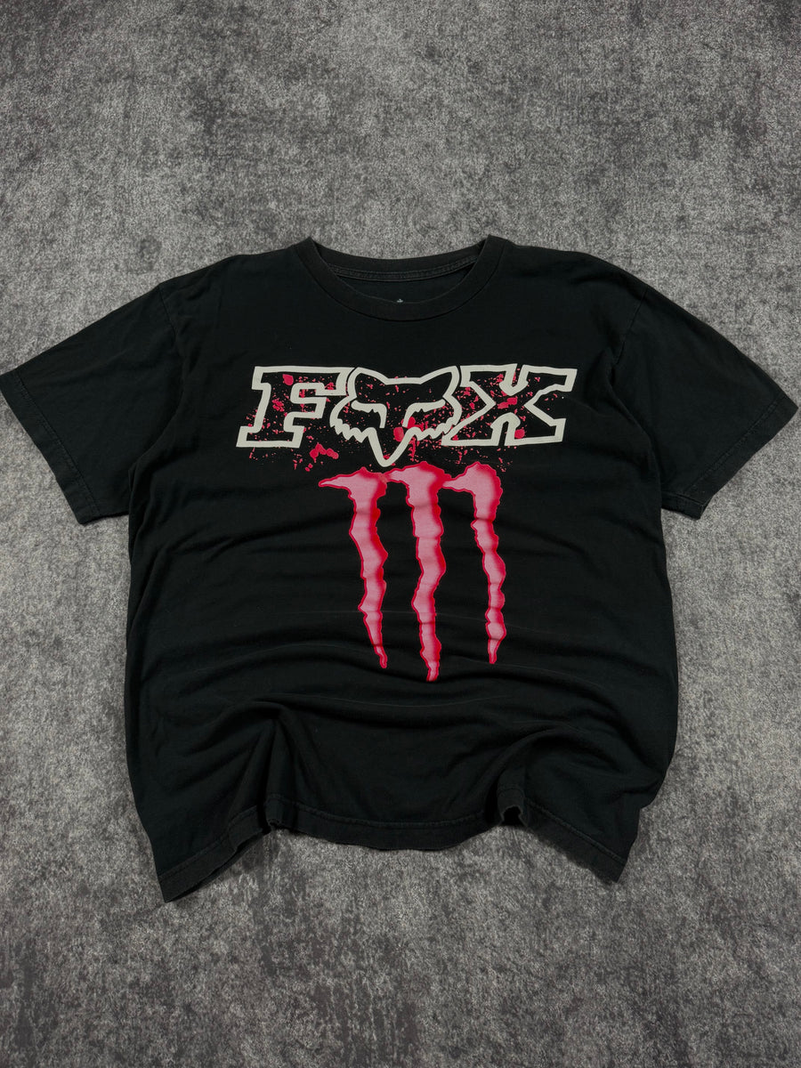 (rare) 2000s monster energy x fox racing shirt (L)