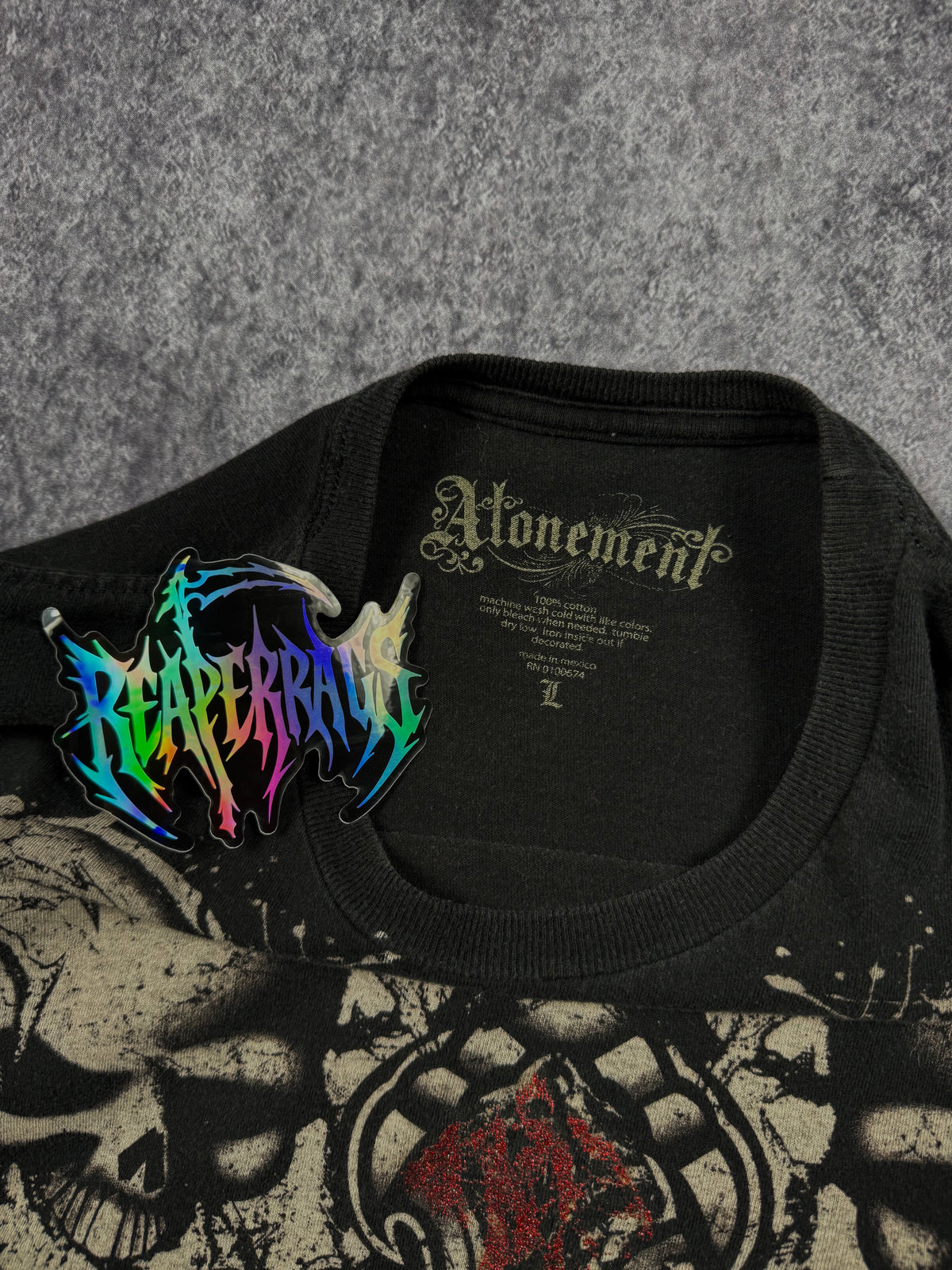 (rare) 2000s atonement chrome shirt (L)