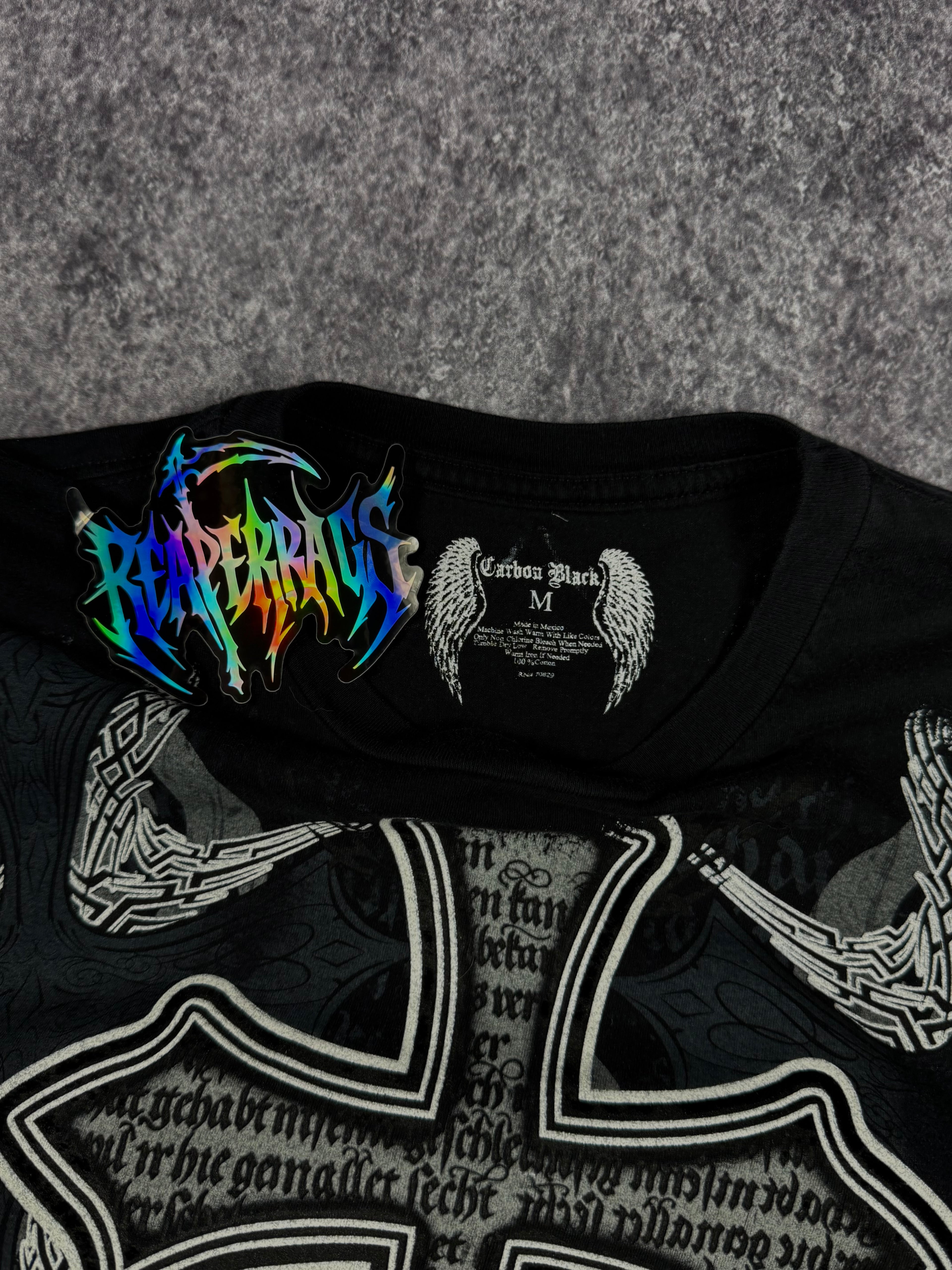 (rare) 2000s carbon black shirt (S)
