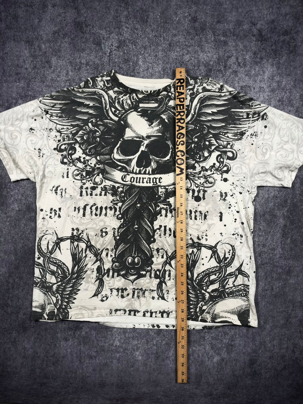 (RARE) 2000S SKULL SHIRT (XXL)
