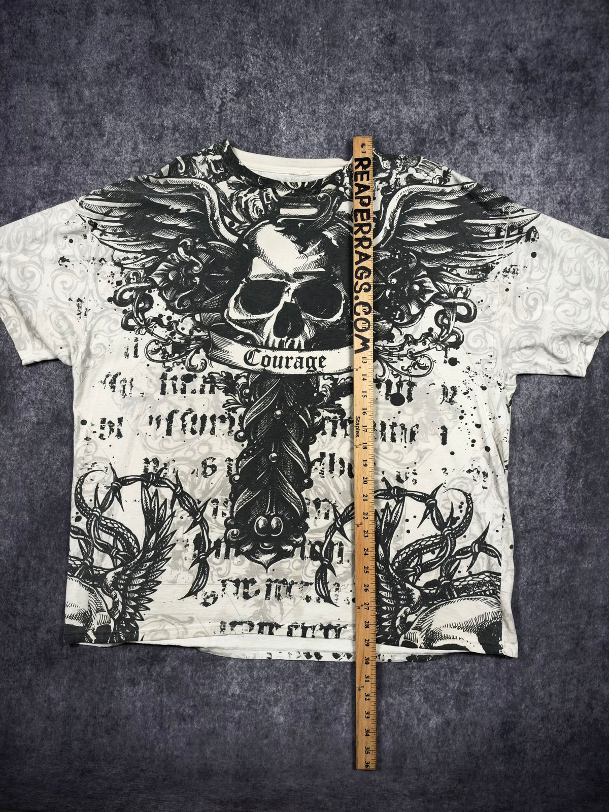 (RARE) 2000S SKULL SHIRT (XXL)