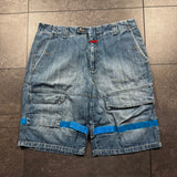 2000s MARITHE FRANCOIS GIRBAUD SHUTTLE STRAP JORTS (38)