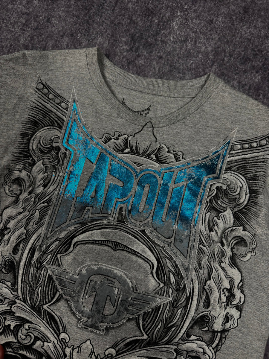 (rare) 2000s tapout chrome layered shirt (S)