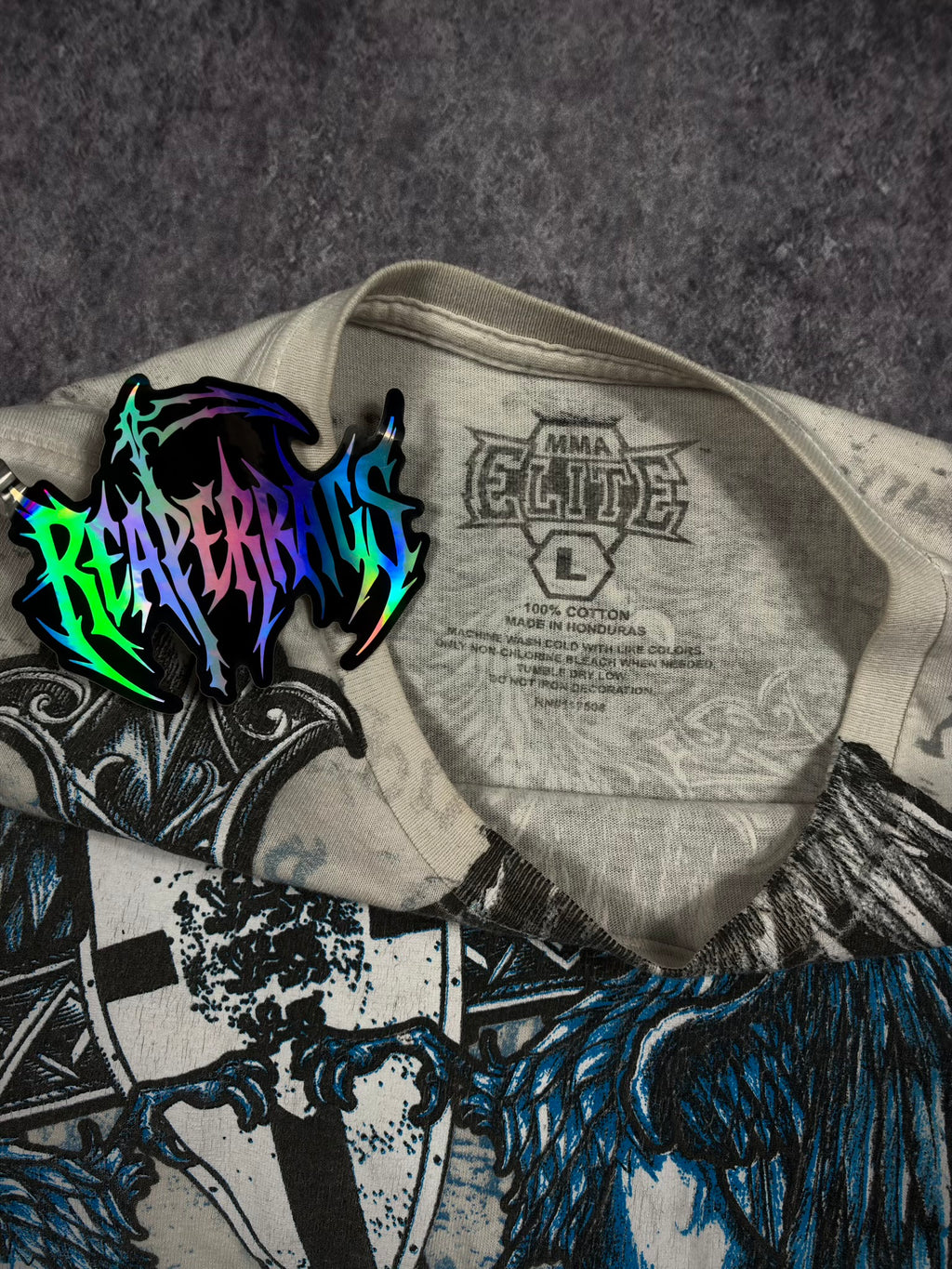 (RARE) 2000s MMA ELITE SHIRT (L)