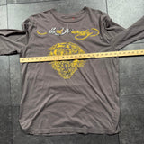 Y2K Ed Hardy Tiger Long Sleeve Shirt (XL)