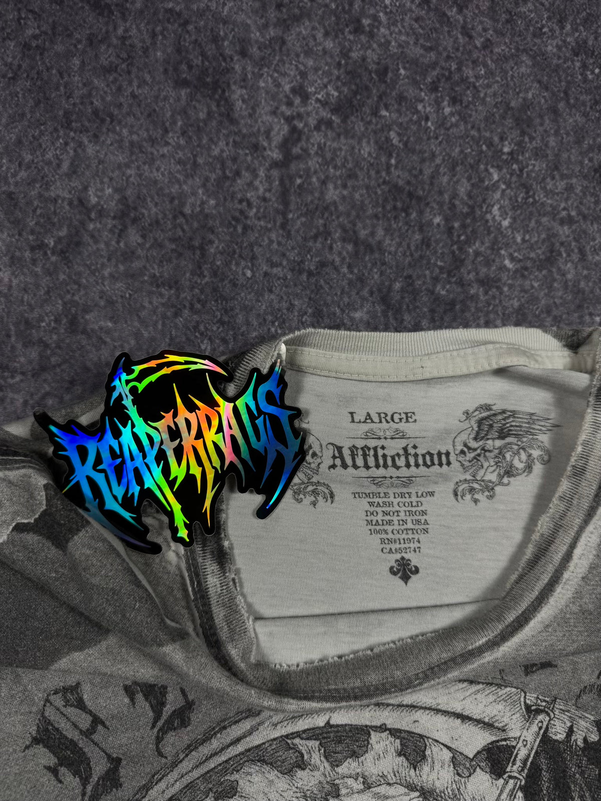 (RARE) 2000S AFFLICTION SHIRT (L)