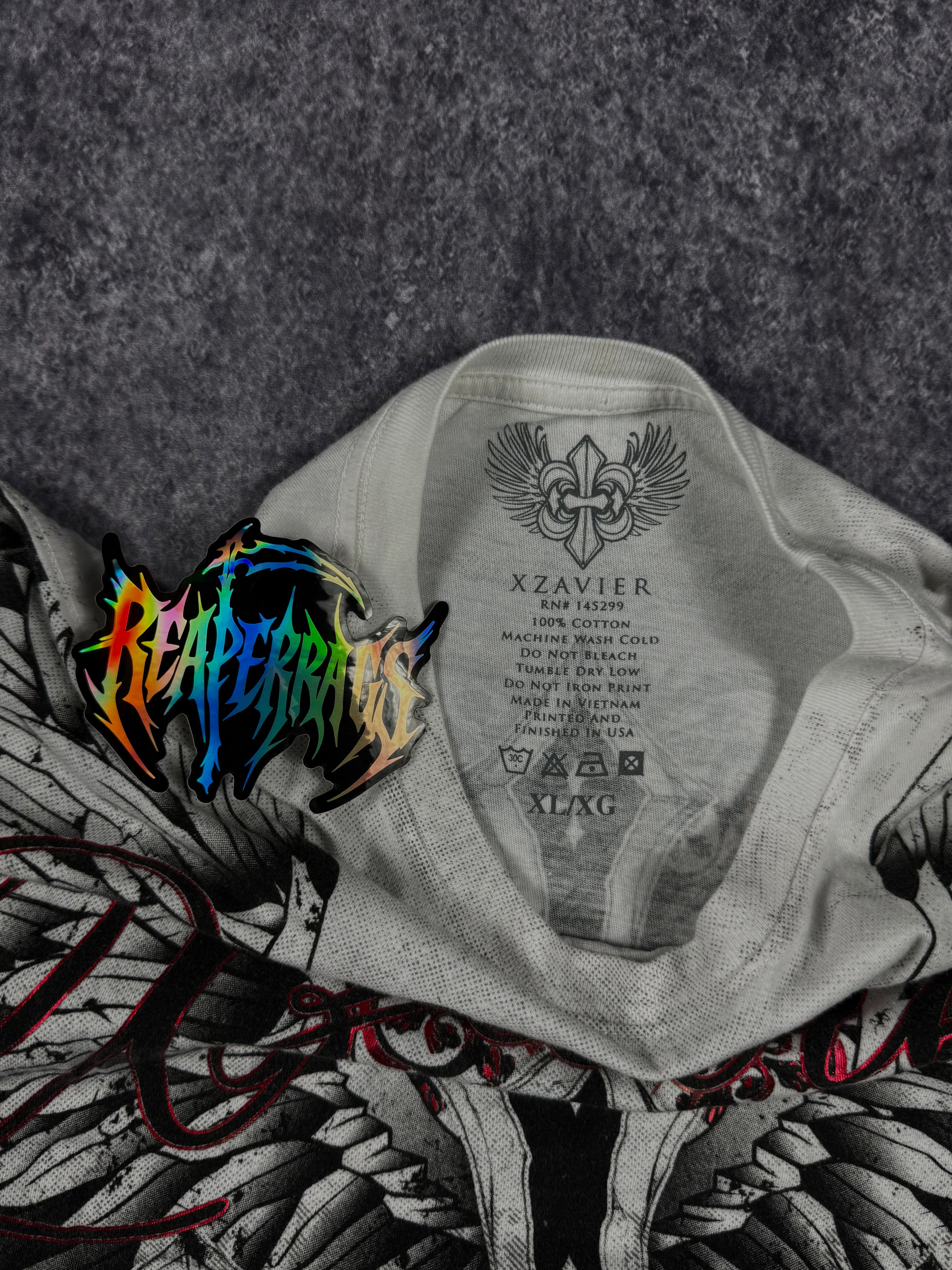 (rare) 2000s xzavier chrome shirt (XL)
