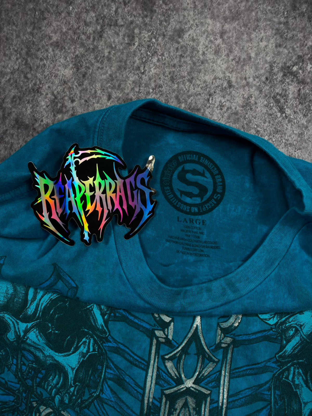 (RARE) 2000S SINISTER CHROME SHIRT (L)