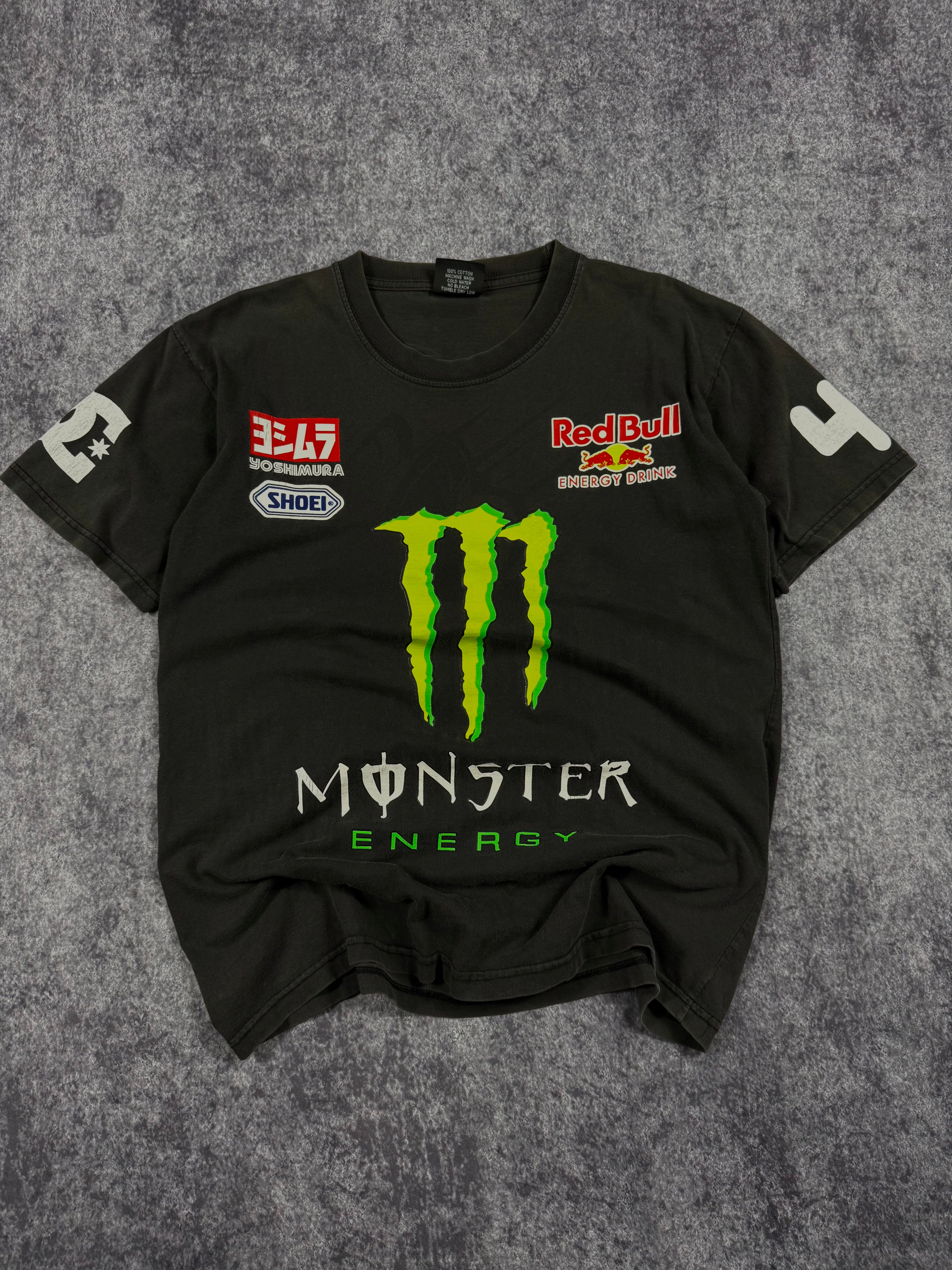 (rare) 2000s ken block x monster energy shirt (M)