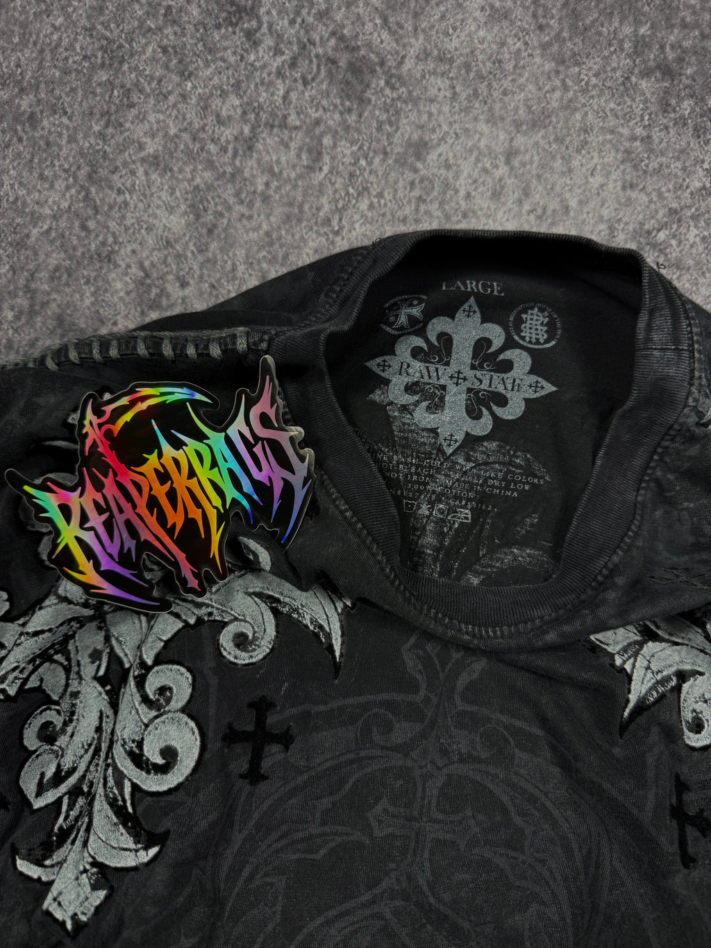 (rare) 2000s raw state shirt (L)