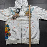 Deadstock 2000s Rhinestone Skull Hoodie (XL)