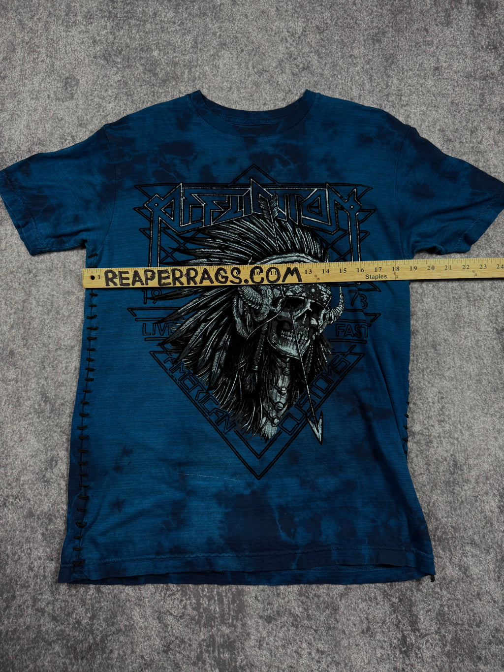 (rare) 2000s affliction chrome shirt (S)