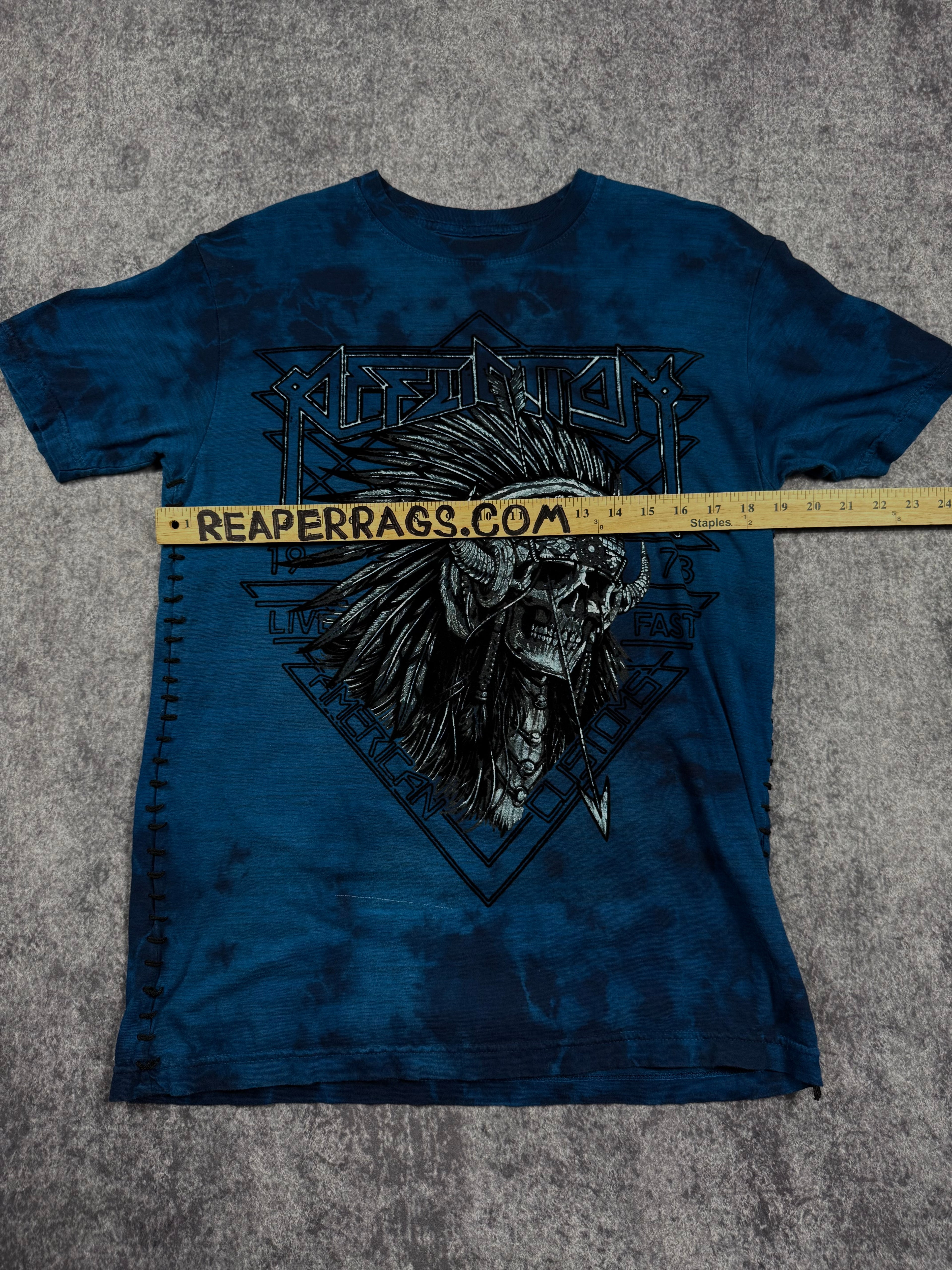 (rare) 2000s affliction chrome shirt (S)