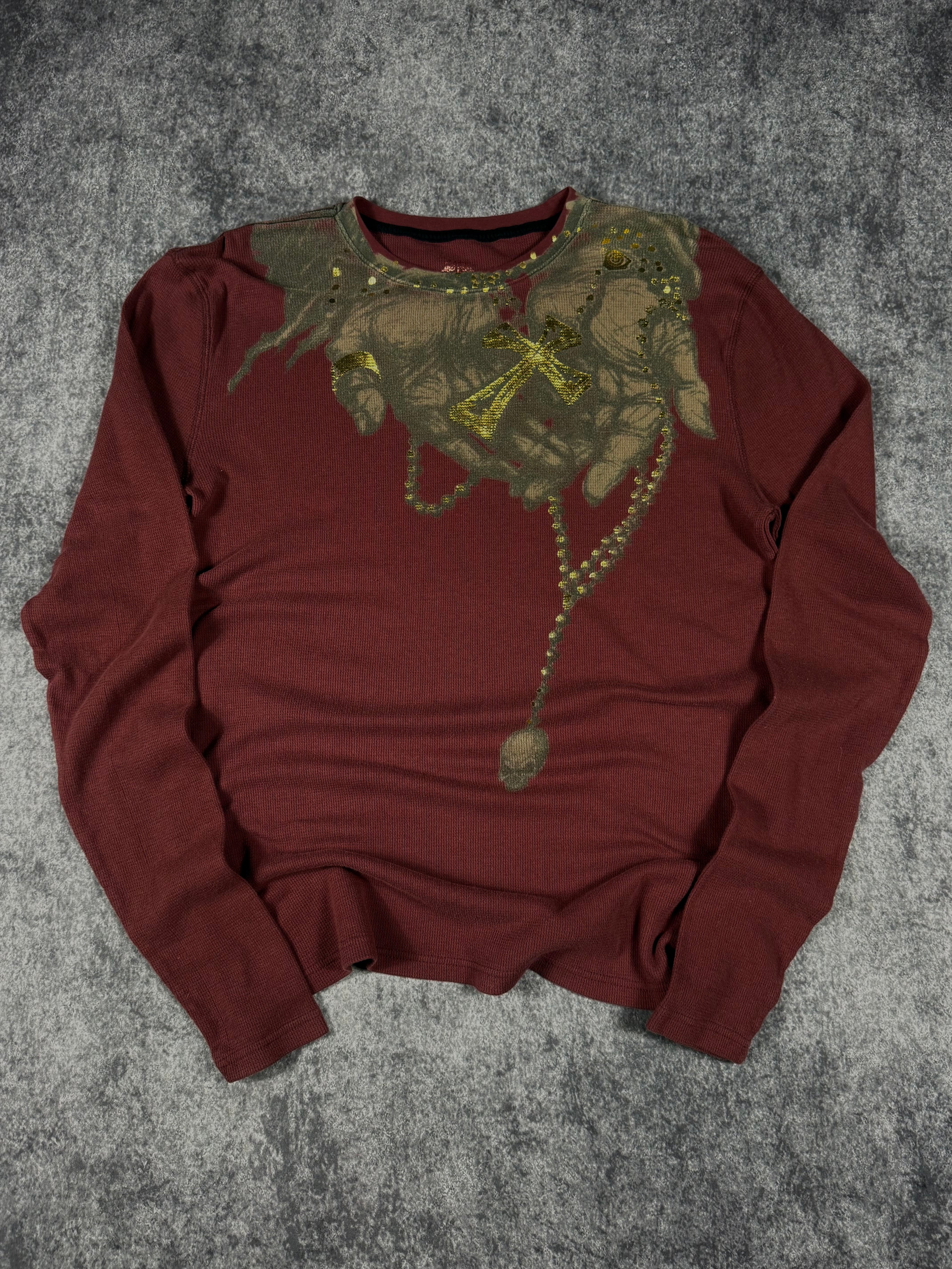 (rare) 2000s affliction x ozzy osbourne thermal (L)
