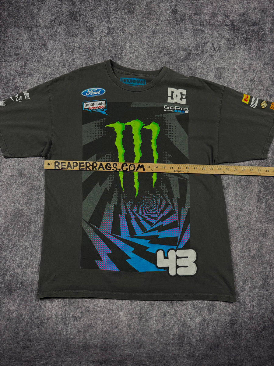 (rare) 2000s hoonigan x monster energy x ken block shirt (L)
