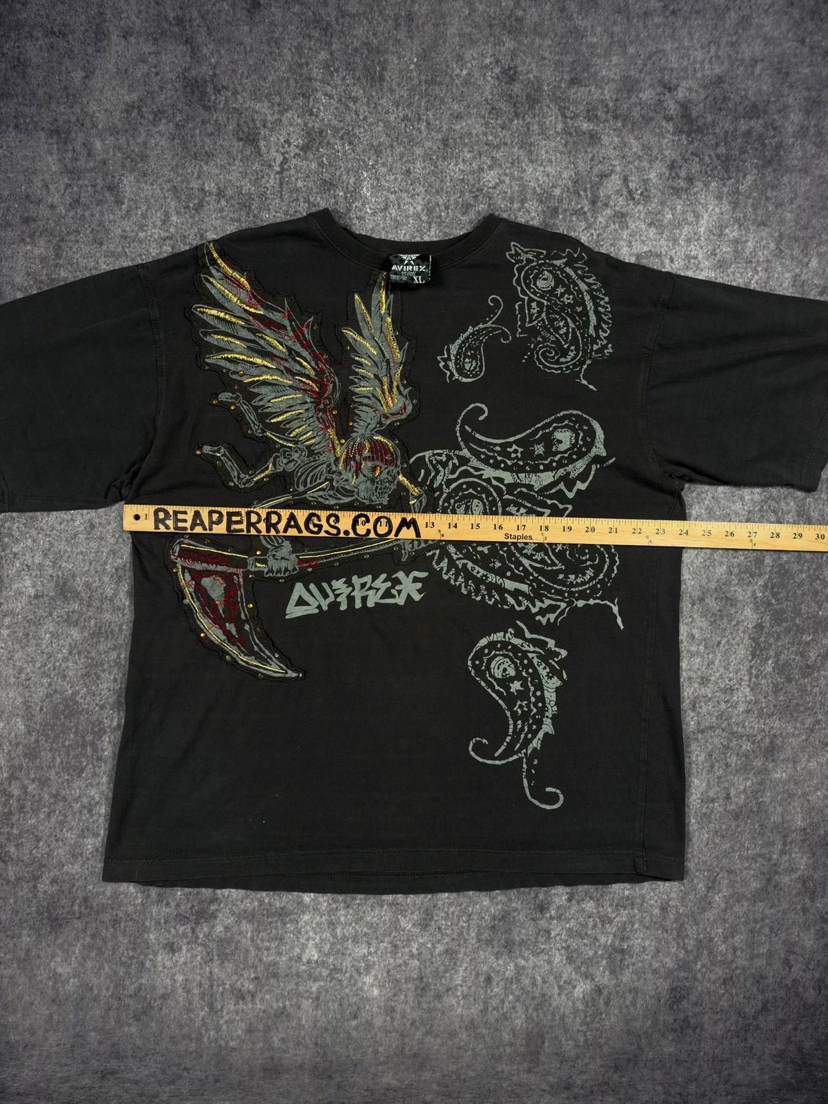 (RARE) 2000s EMBROIDERED AVIREX SHIRT (XL)