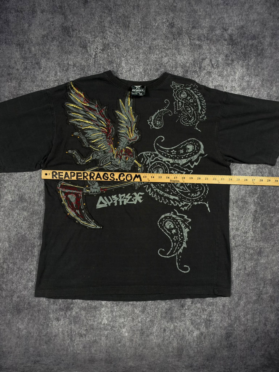 (RARE) 2000s EMBROIDERED AVIREX SHIRT (XL)
