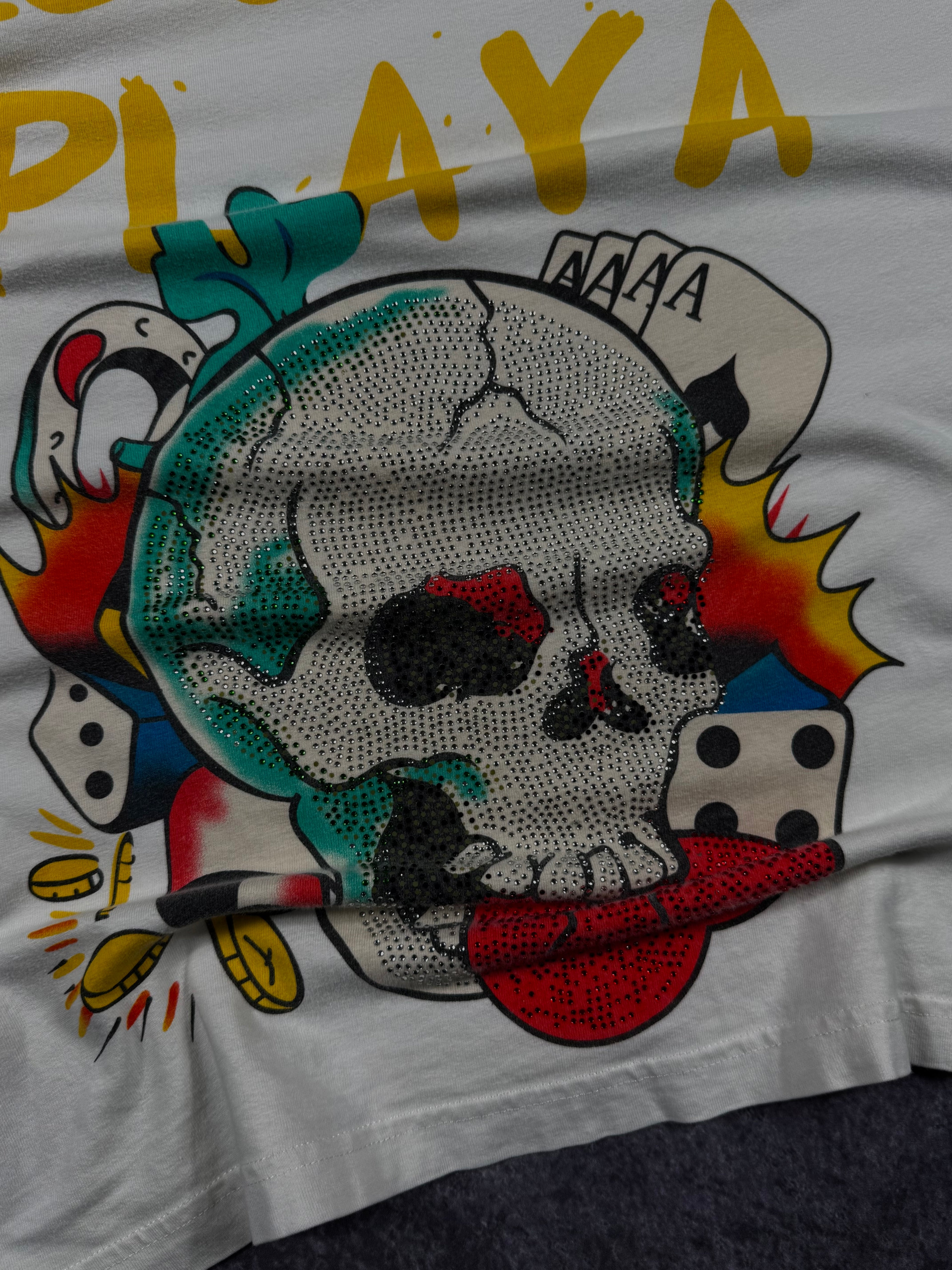 (rare) 2000s ed hardy rhinestone shirt (S)