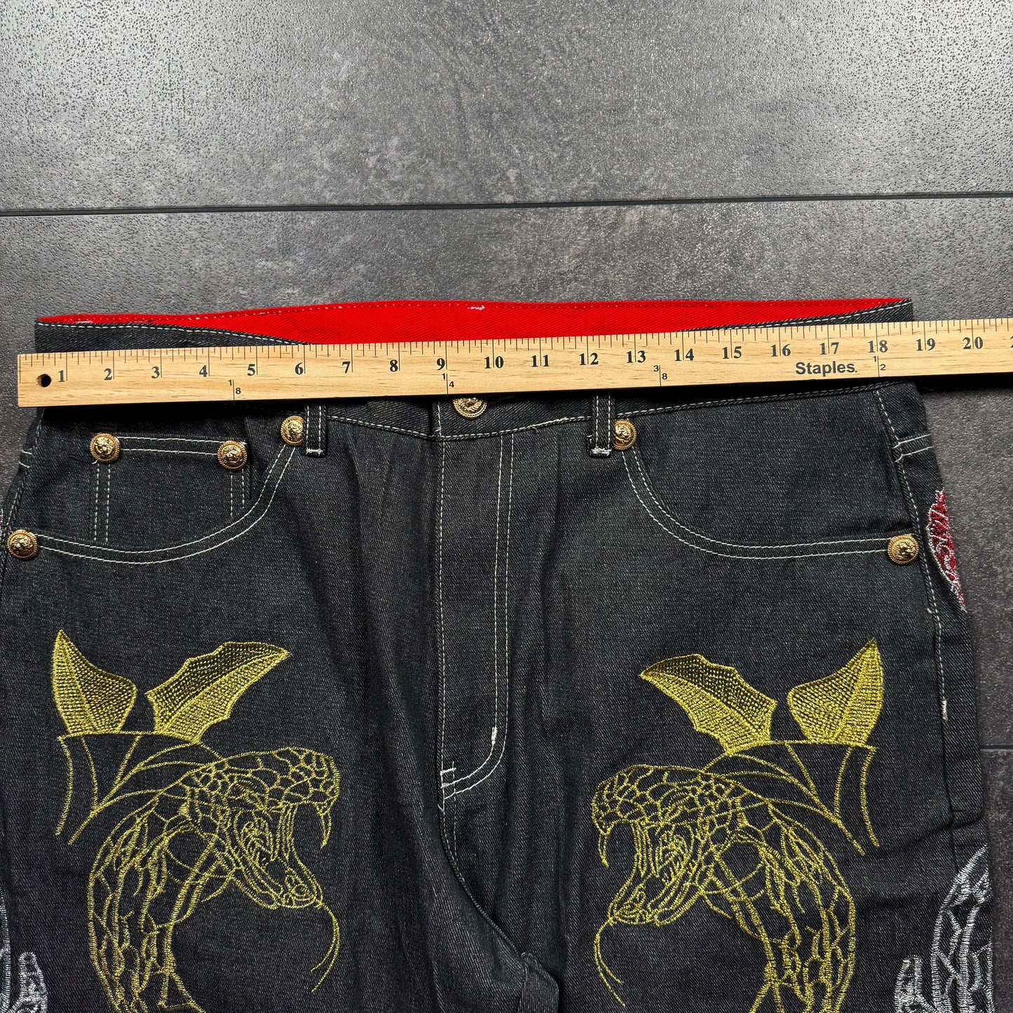 Y2K Deadstock Cobra Embroidered Jorts (38)