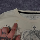 2000s rebel spirit rhinestone shirt (L)