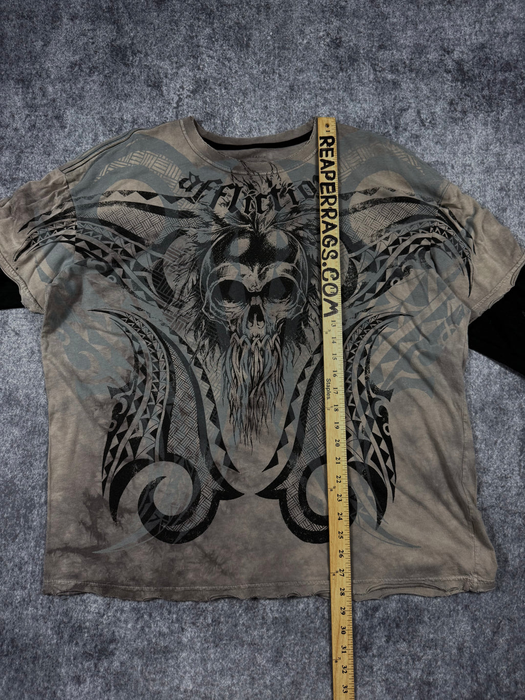 (rare) 2000s affliction x sunny garcia layered shirt (XXL)