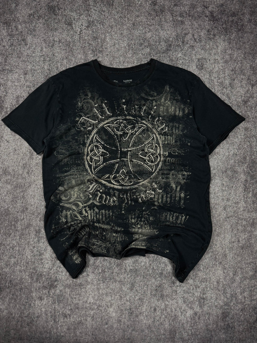 (rare) 2000s affliction chrome shirt (L)