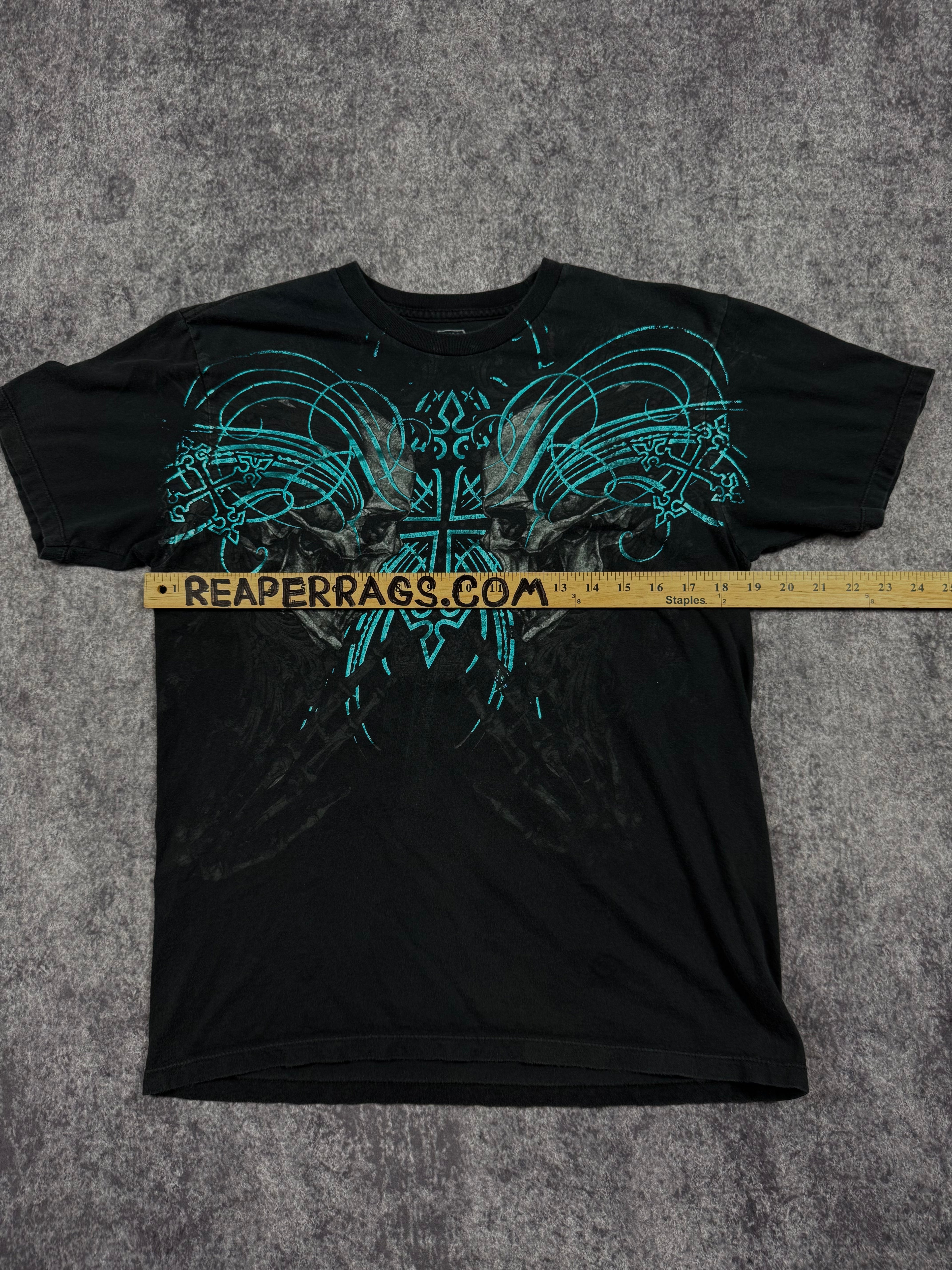 (rare) 2000s mma elite chrome shirt (S)