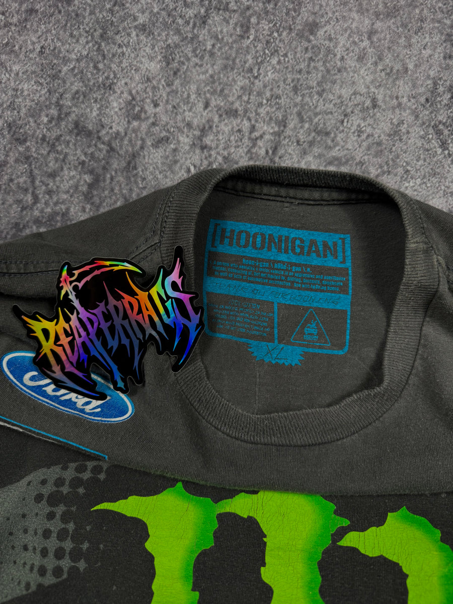 (rare) 2000s hoonigan x monster energy x ken block shirt (L)