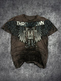 (RARE) 2000s THROWDOWN SHIRT (L)
